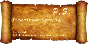 Pinczinger Sarolta névjegykártya